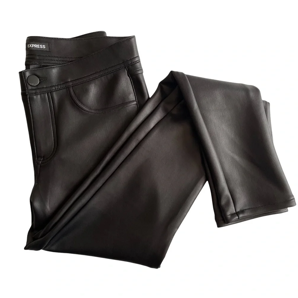 Express Black Faux Leather Pants